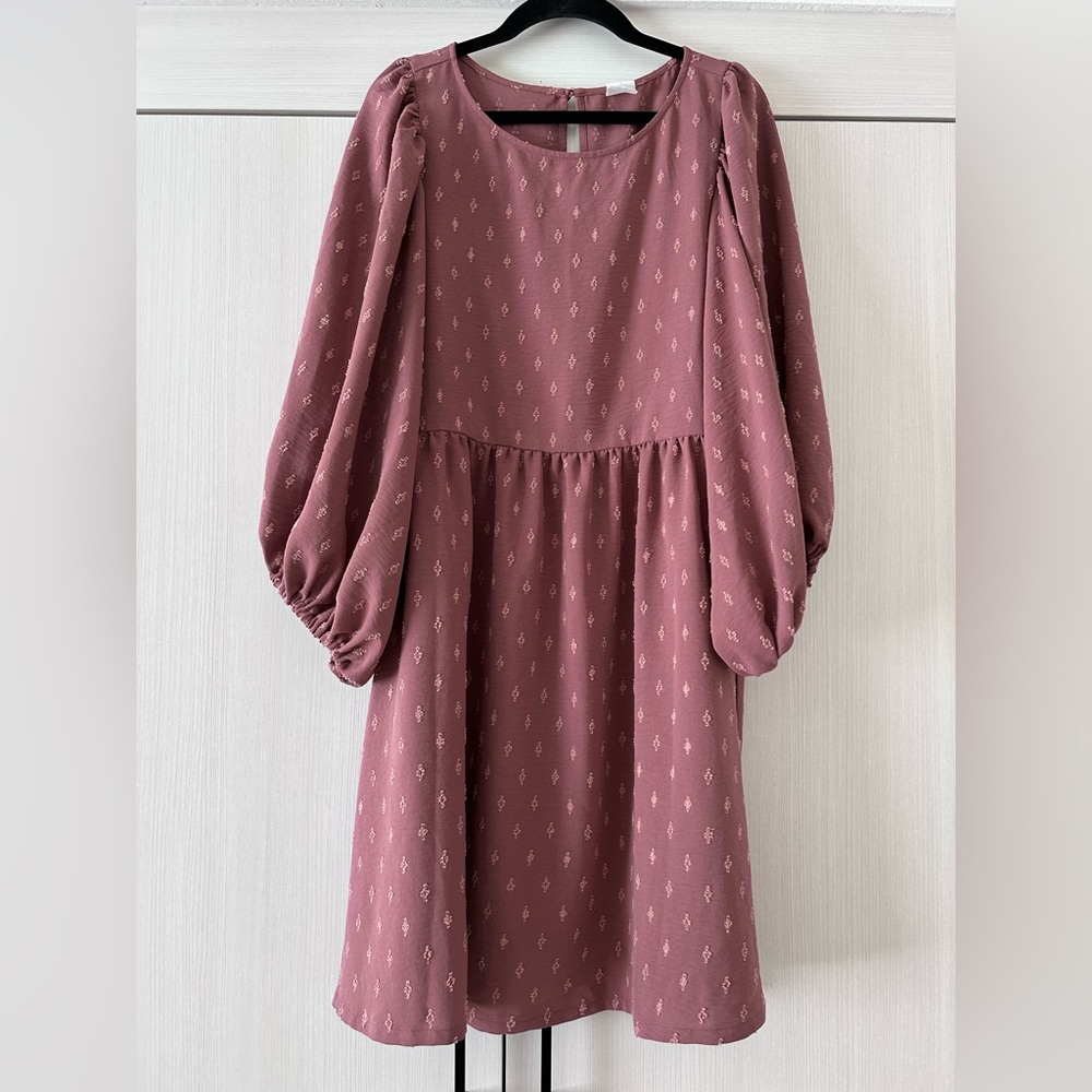 Melrose and Market Pink Long Sleeve Mini Dress